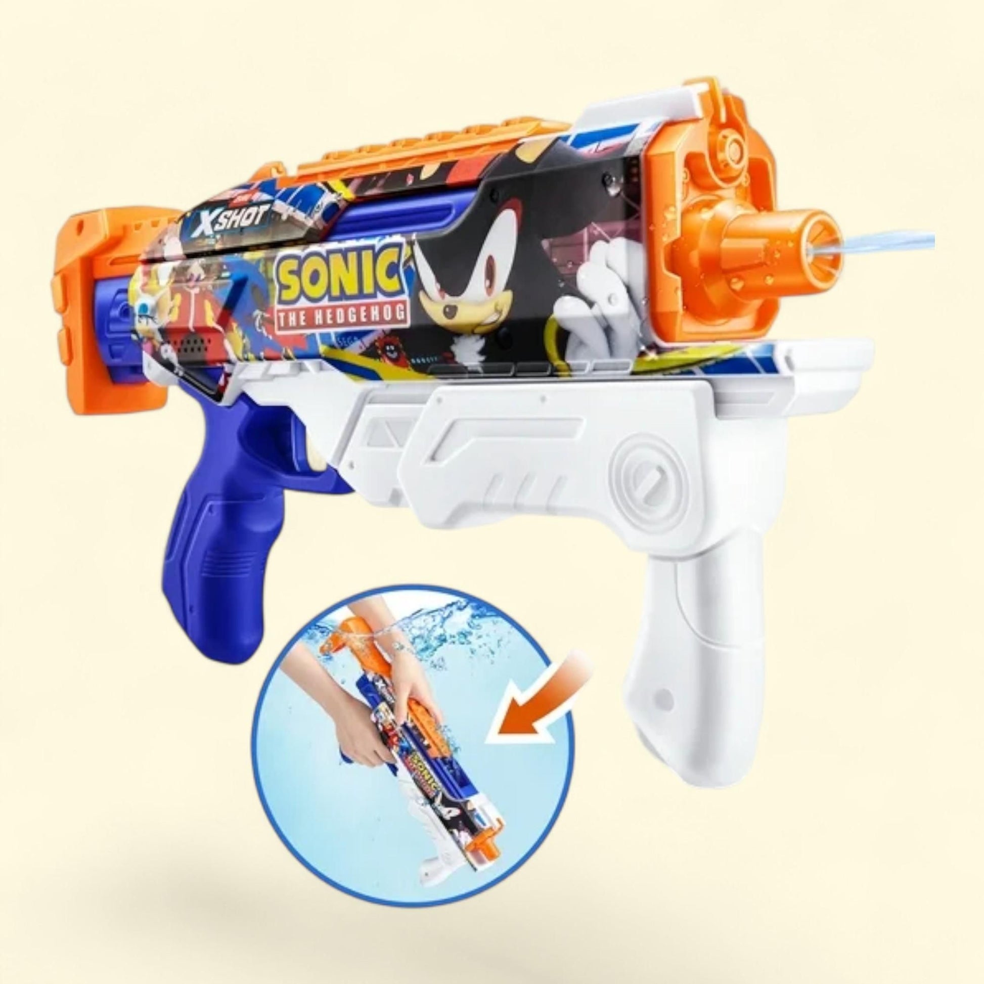 XSHOT Water Blaster Gun Sonic The Hedgehog Hyperload, Fast-Fill Ski... — authentic US product shipped worldwide by Treatspree