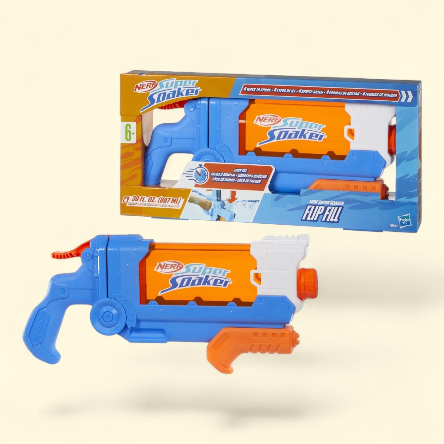 Nerf Super Soaker Flip Fill Water Blaster, 30 Fluid Ounce — authentic US product shipped worldwide by Treatspree