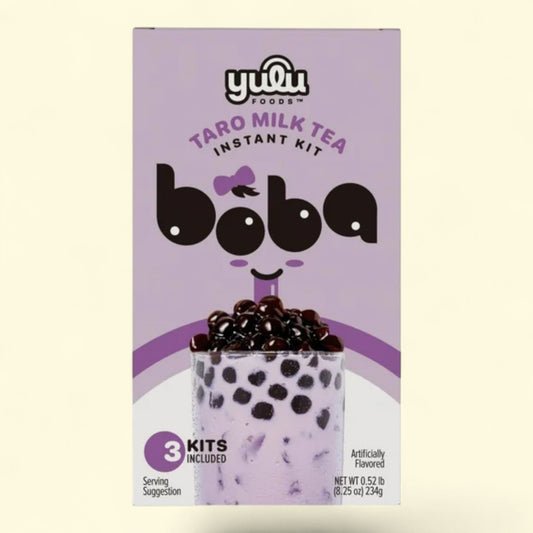 Yulu Boba Taro Milk Tea, Bubble Tea Kit, 3 Drinks