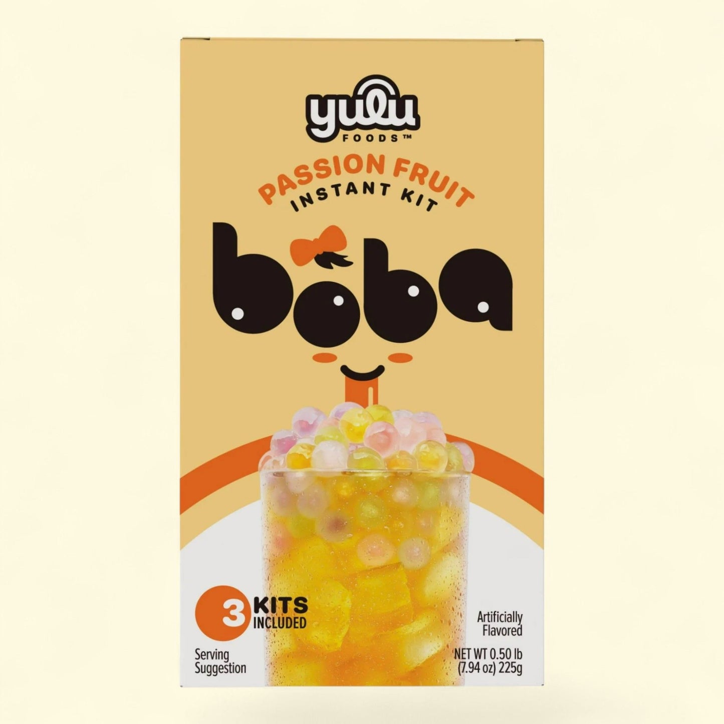 Yulu Instant Boba Passion Fruit Bubble Tea Kit, 7.94 oz