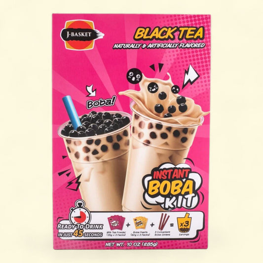 J-Basket Black Tea Instant Boba Kit, Standard