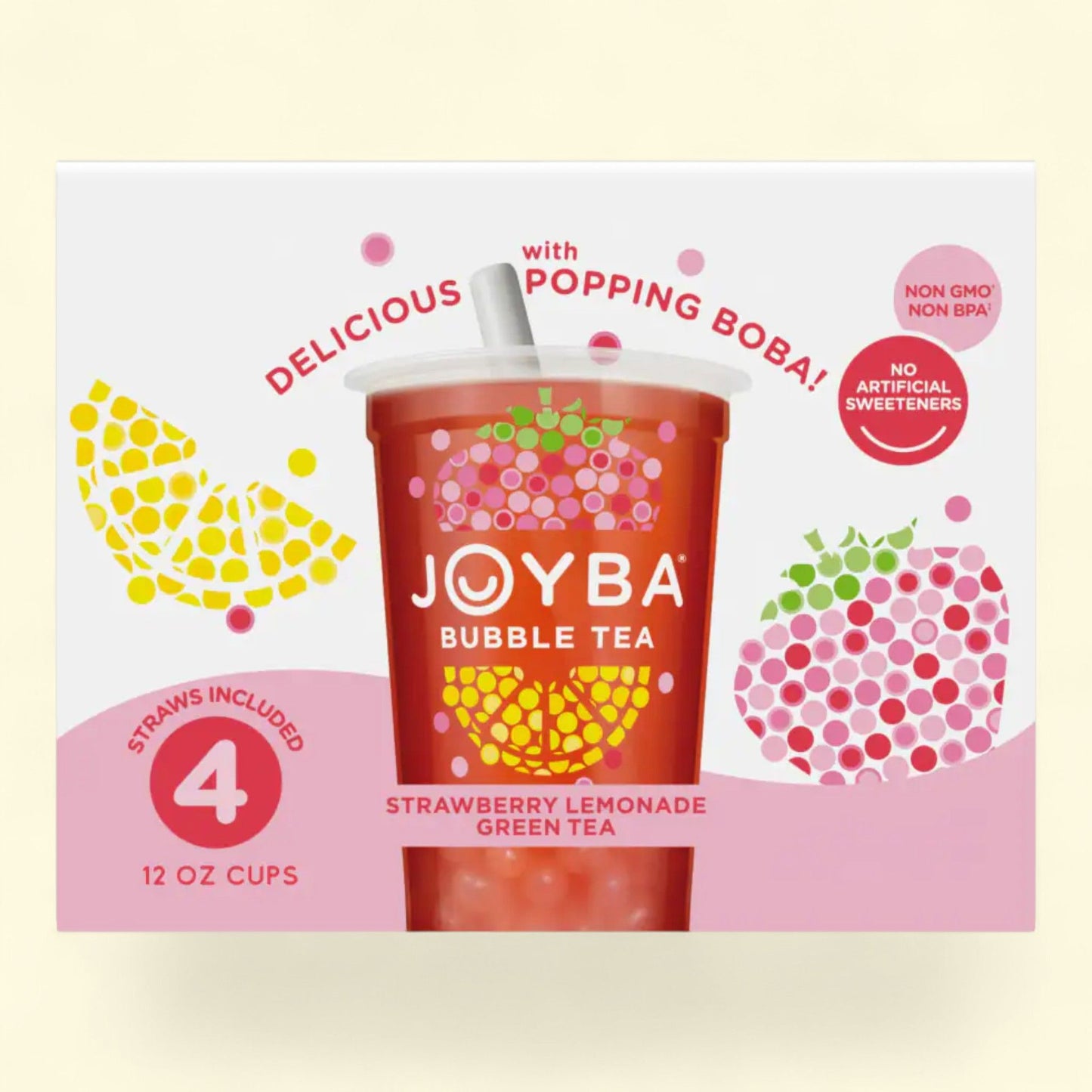 Joyba Strawberry Lemonade Green Bubble Tea, Size