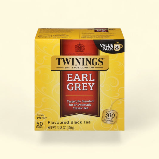 Twinings Earl Grey Black Tea Bags, 50 Count — authentic US product shipped worldwide by Treatspree