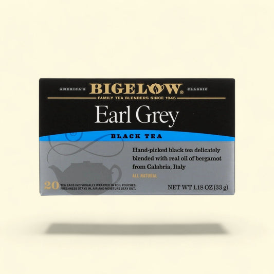 Bigelow Earl Grey Tea Bags, 20 Count — authentic US product shipped worldwide by Treatspree