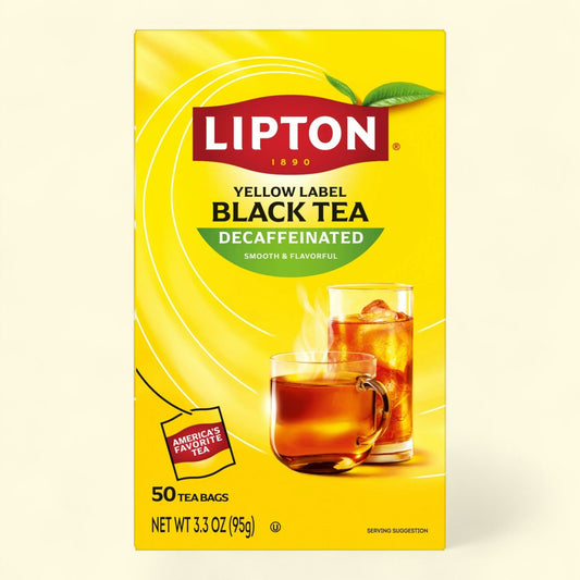 Lipton Black Tea Bags, Decaffeinated, 50 Count