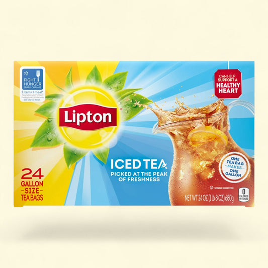 Lipton Black Tea Bags, Gallon Size, 24 Count