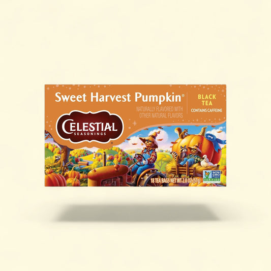 Celestial Seasonings Sweet Harvest Pumpkin Black Tea Bags, 18 Count — authentic US product shipped worldwide by Treatspree