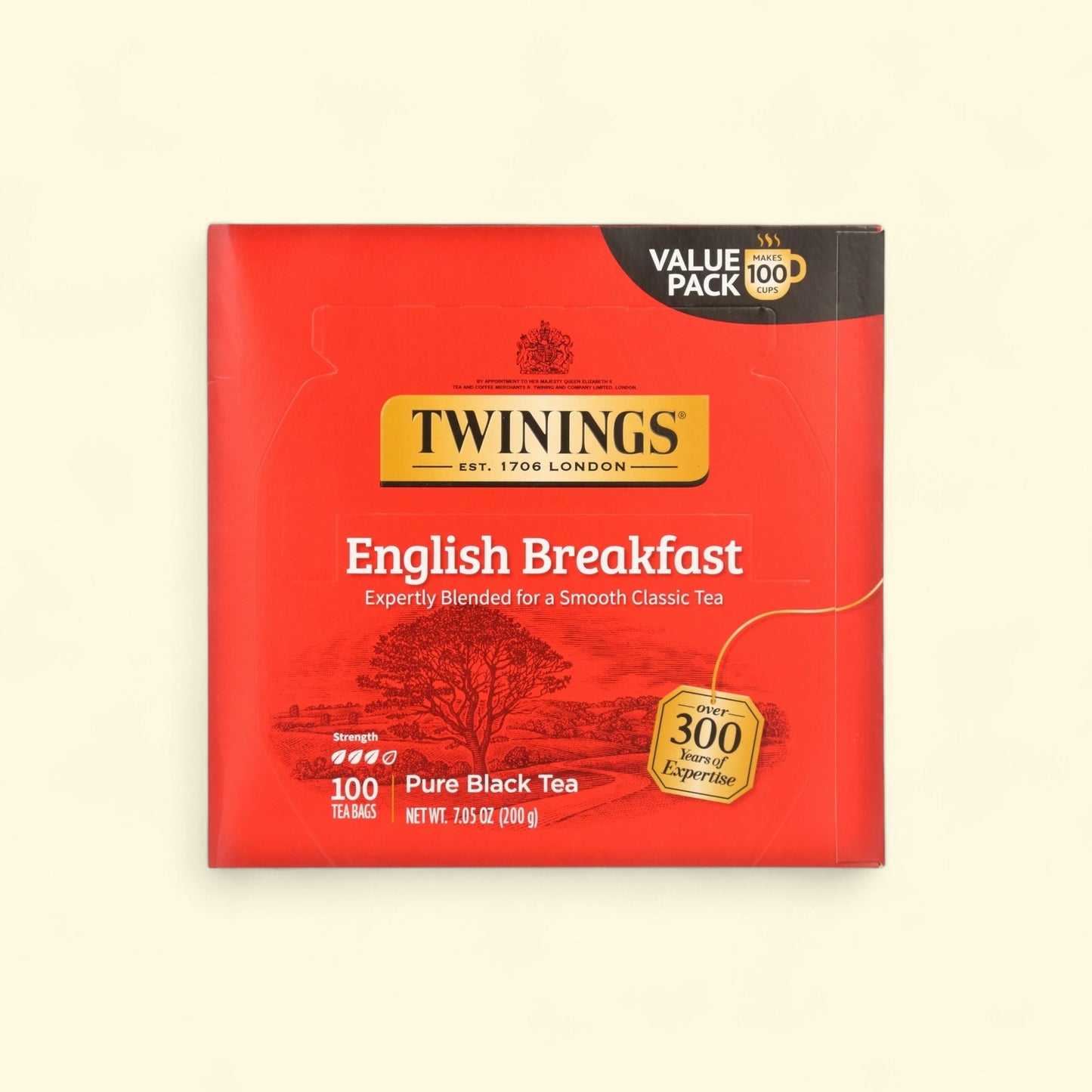 Twinings English Breakfast Black Tea, 100 Ct — authentic US product shipped worldwide by Treatspree