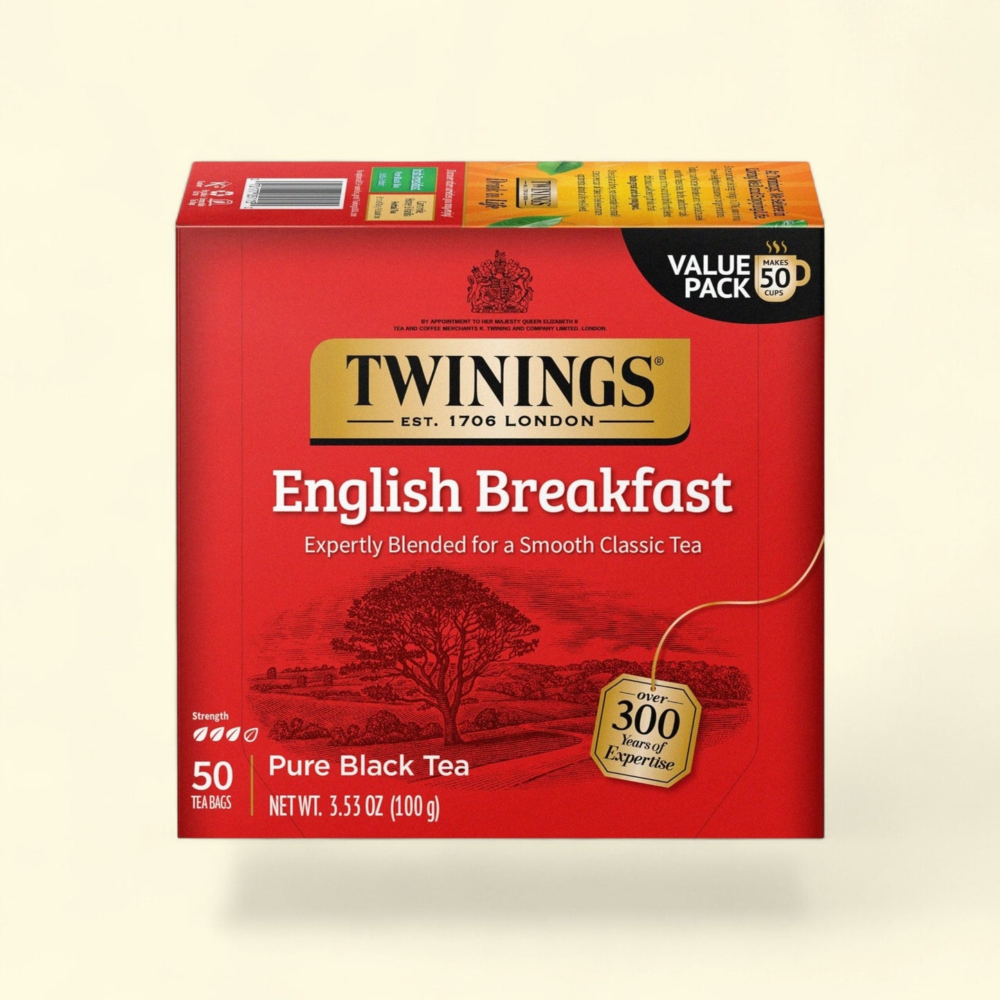 Twinings English Breakfast Black Tea Bags, 50 Count — authentic US product shipped worldwide by Treatspree