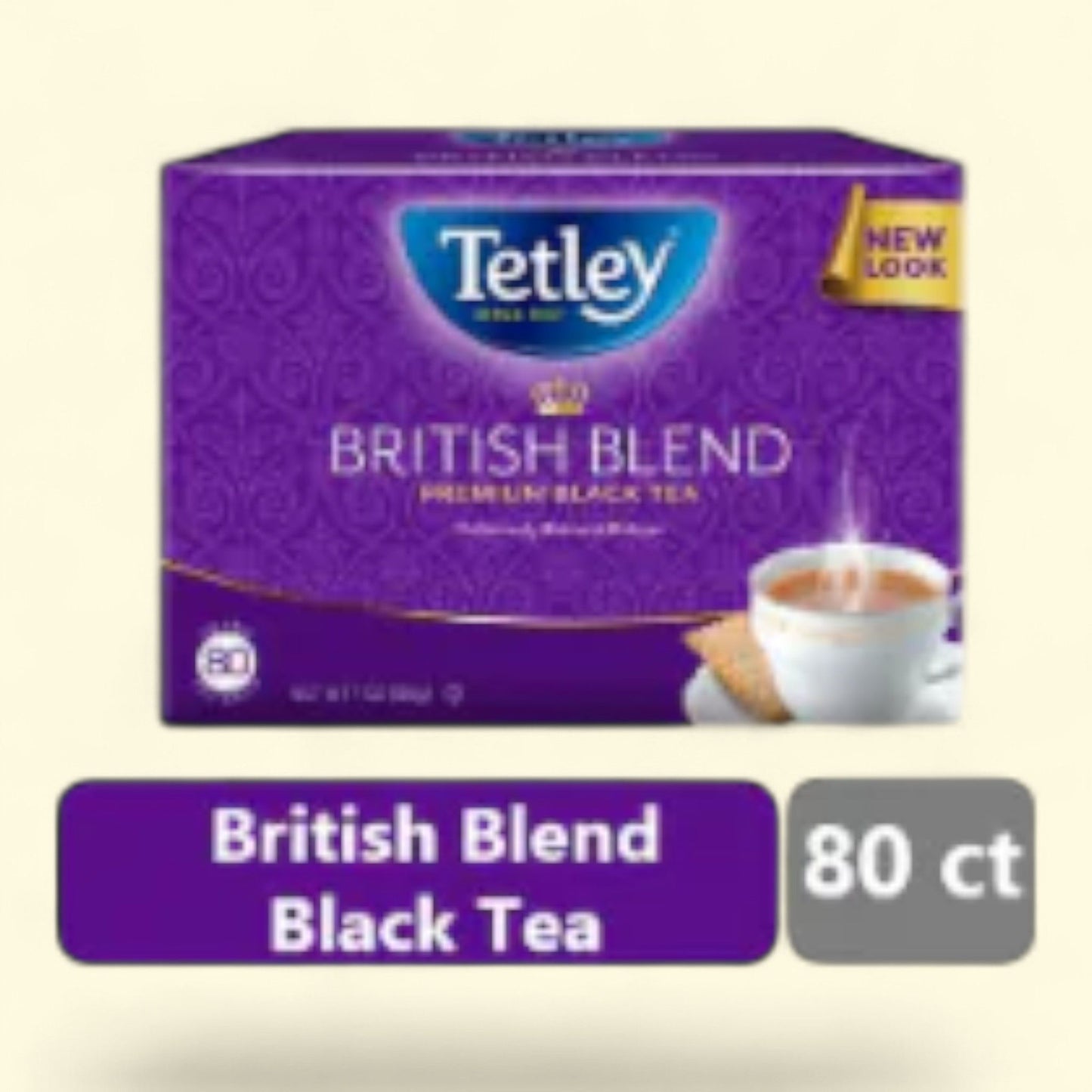 Tetley, sachets de thé noir British Blend Premium, 80 sachets