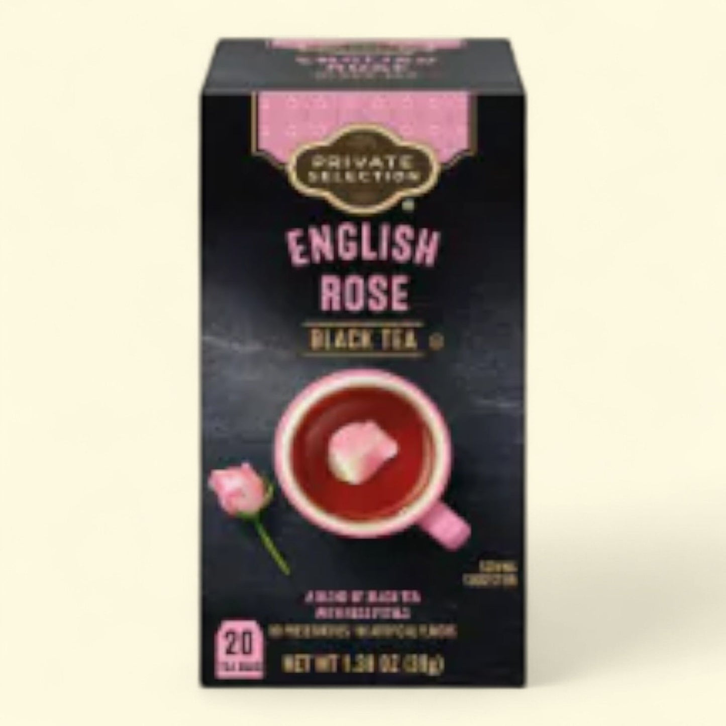 Sachets de thé noir à la rose anglaise « Private Selection », 20 sachets