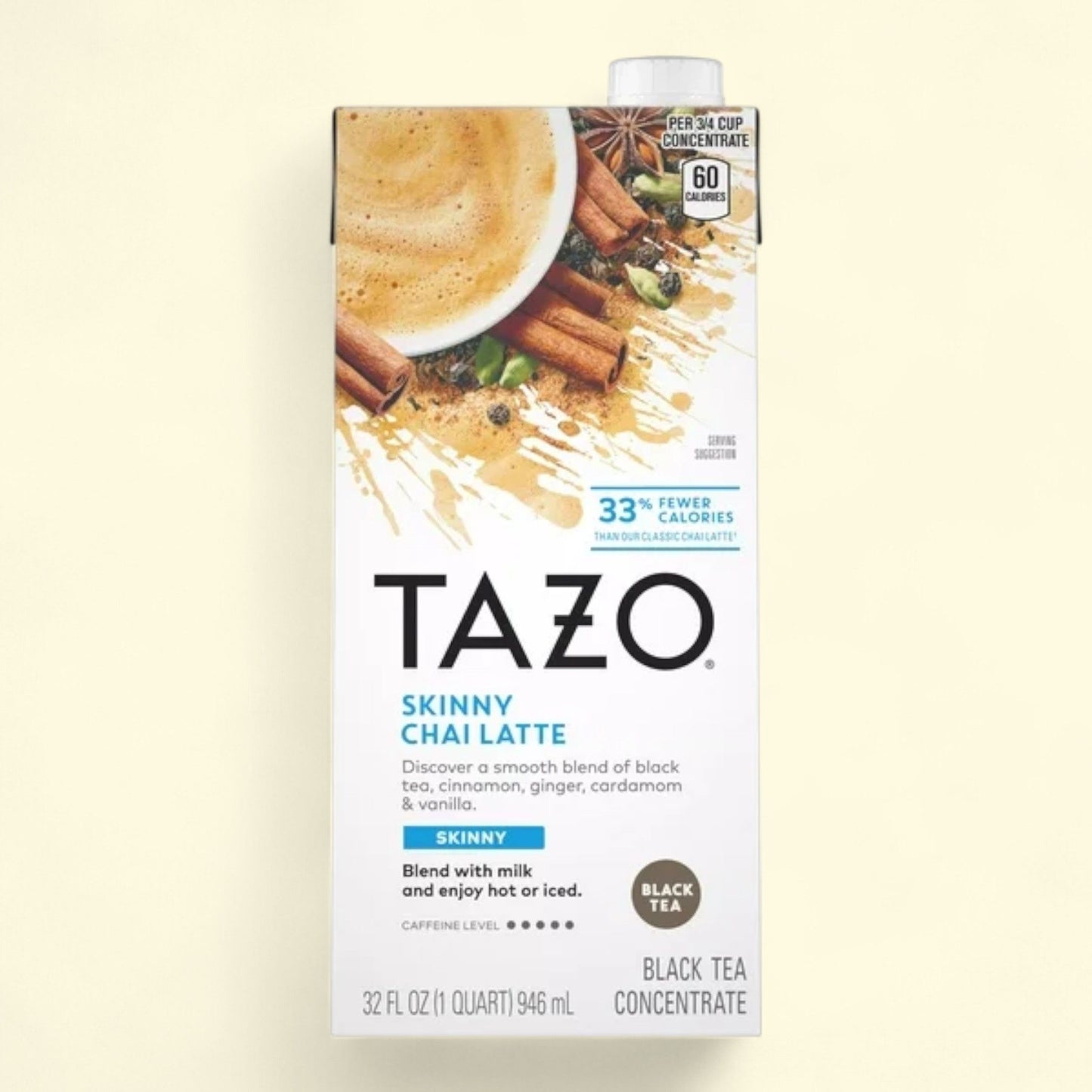 TAZO Skinny Chai Latte, concentré de thé noir, 946 ml