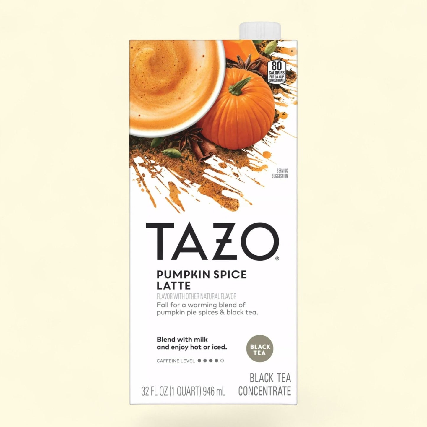 Concentré de thé noir TAZO Pumpkin Spice Latte, 946 ml