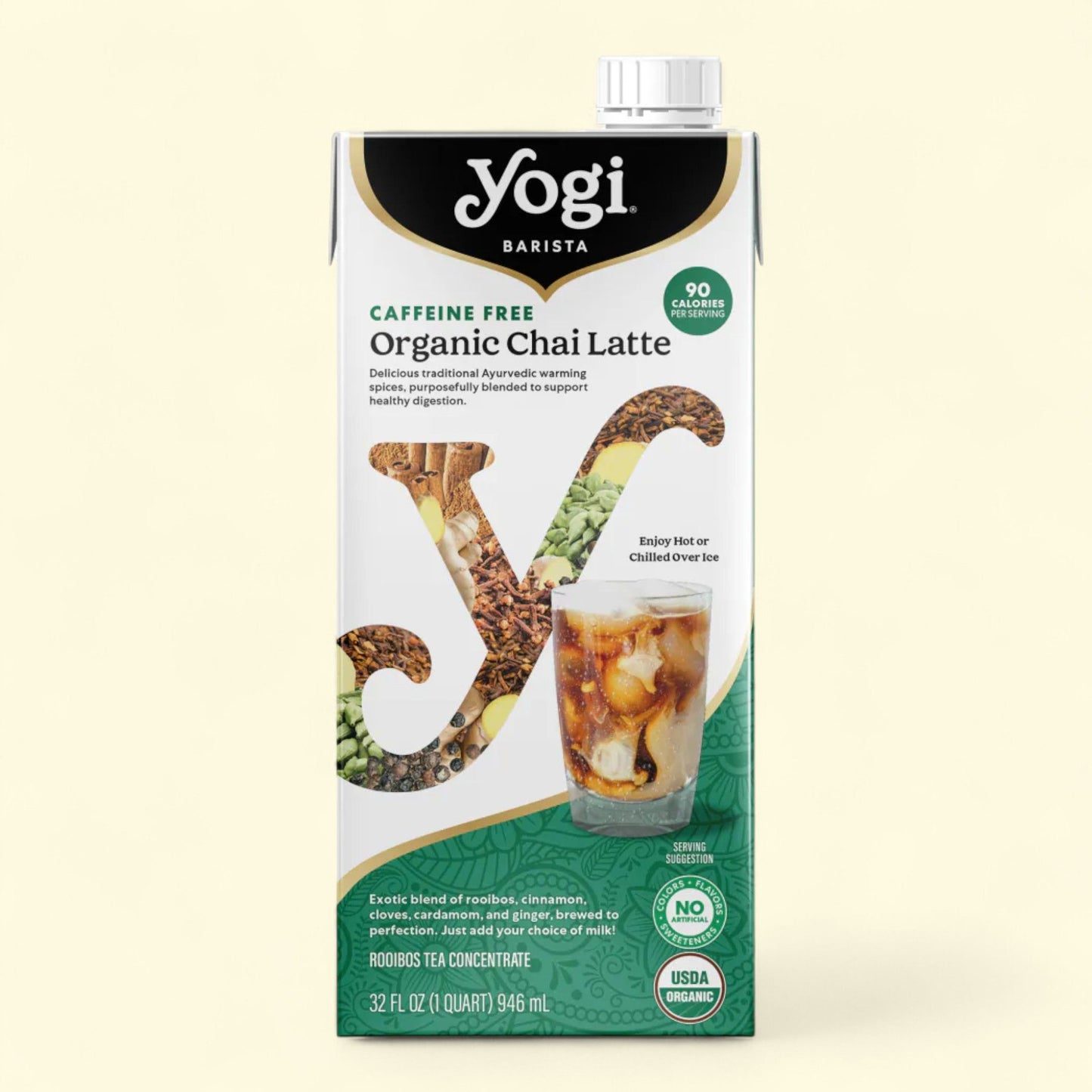 Concentré de tisane bio Chai Latte Yogi Barista, sans caféine, 946 ml