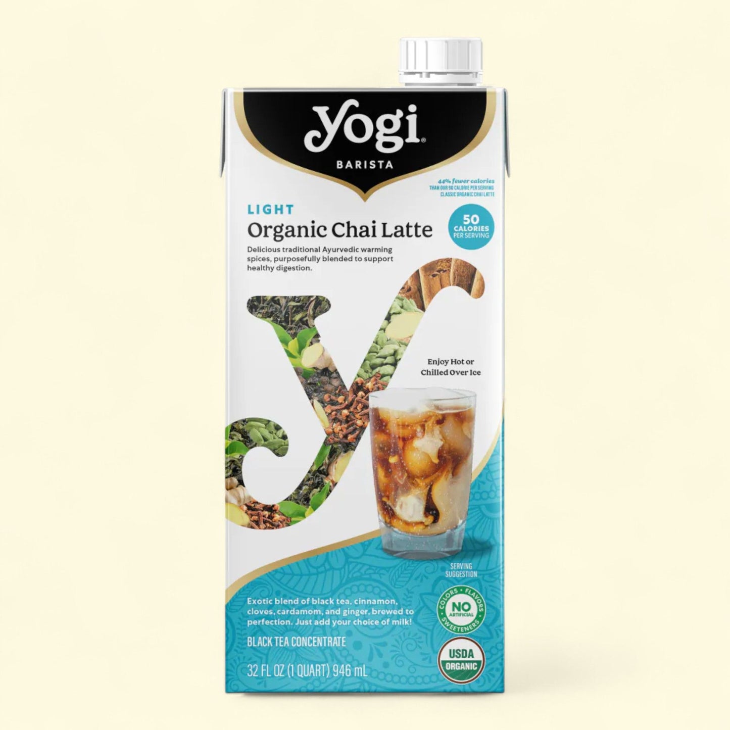 Concentré de thé noir bio Chai Latte Yogi Barista Light, format