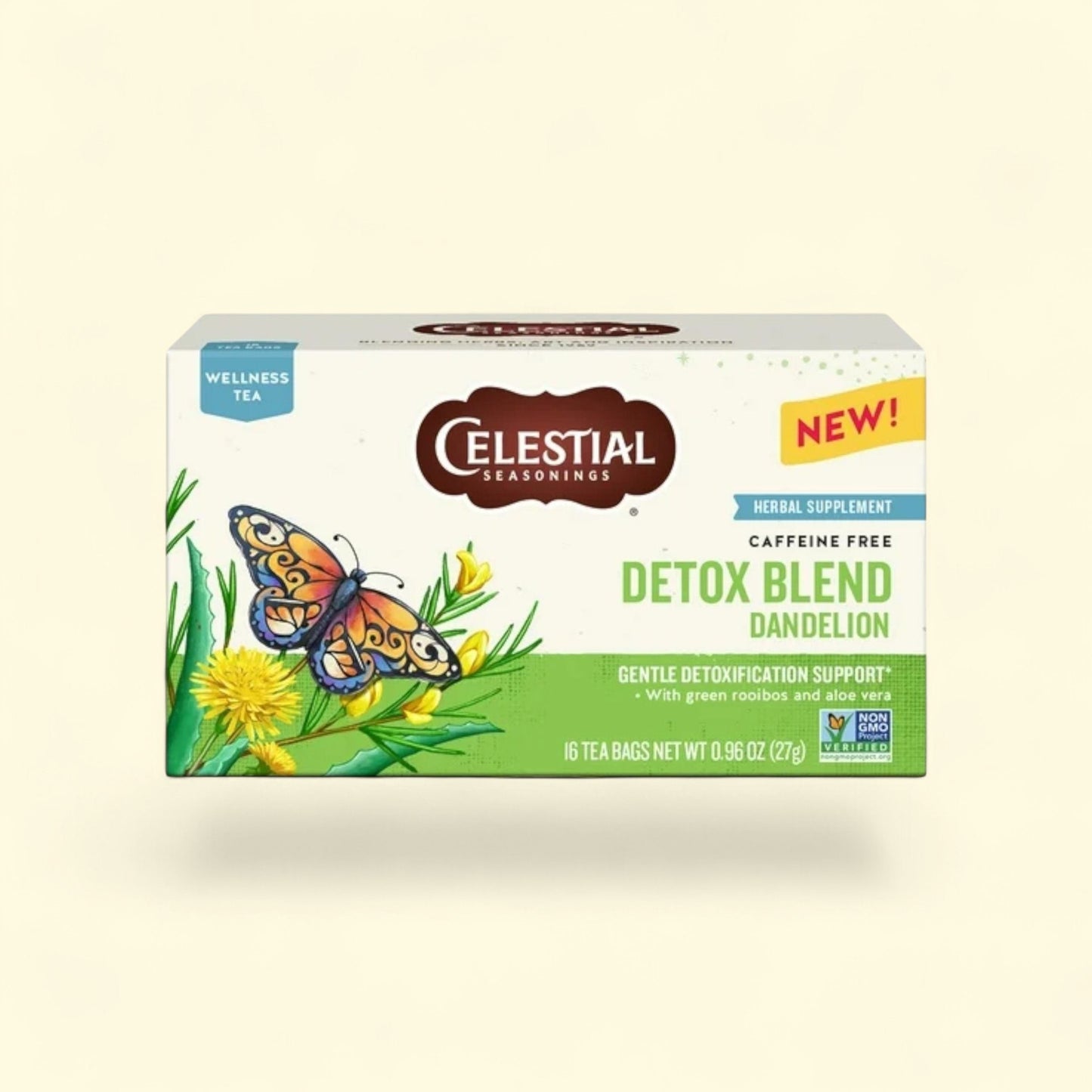 Celestial Seasonings Detox Blend Dandelion Herbal Tea Bags, 16 Count — authentic US product shipped worldwide by Treatspree