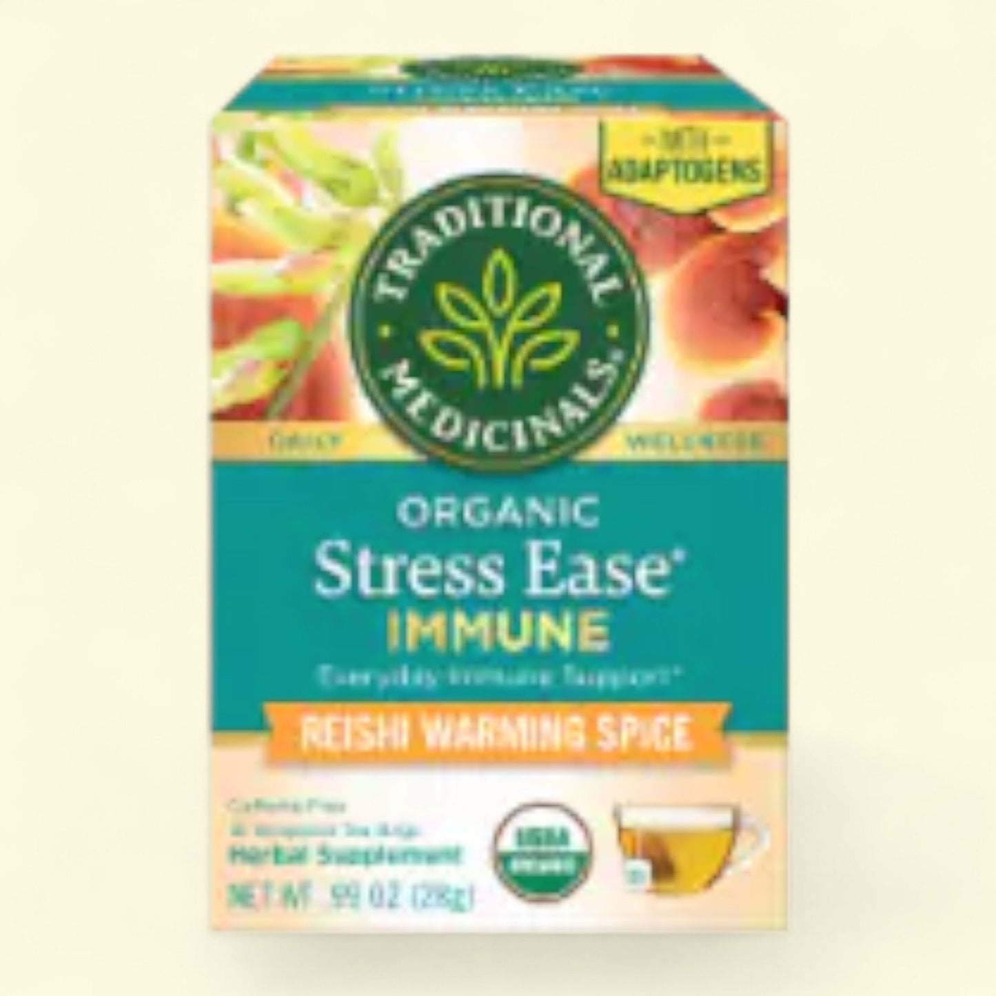 Traditional Medicinals, Organic Stress Ease Immune Tea Bags, Size — authentic US product shipped worldwide by Treatspree