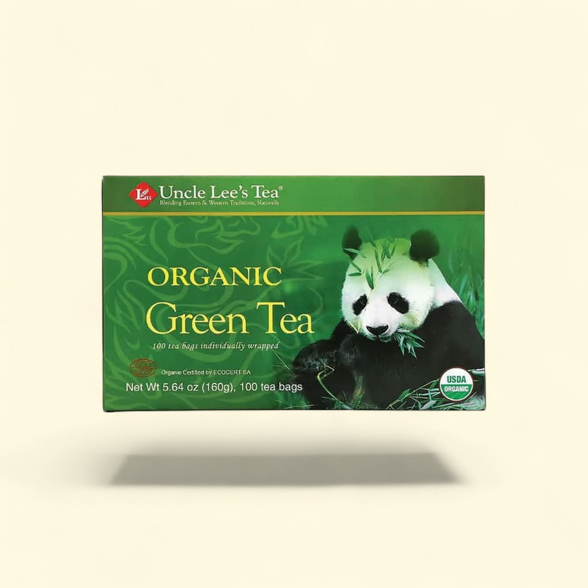 Uncle Lee's Tea, Organic Green Tea 100 Bag(s) — authentic US product shipped worldwide by Treatspree