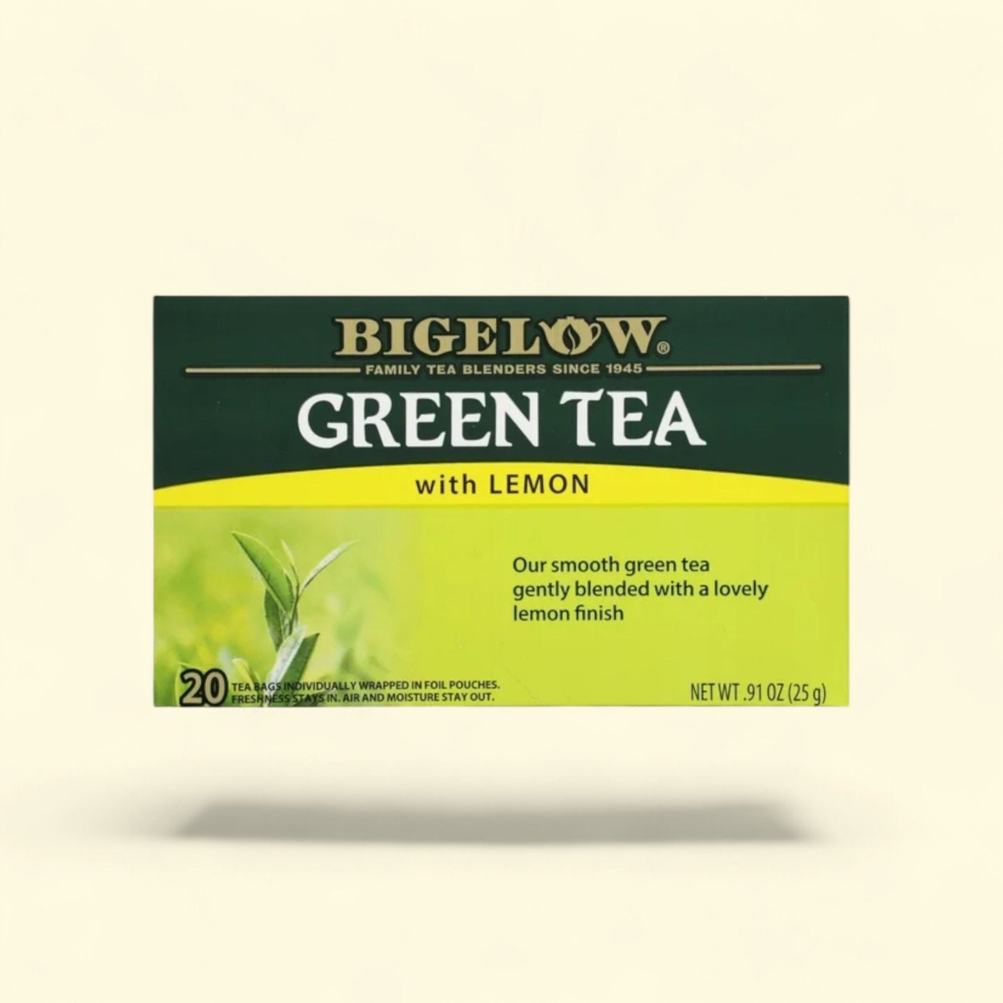 Bigelow Green Tea with Lemon, 20 Count — authentic US product shipped worldwide by Treatspree