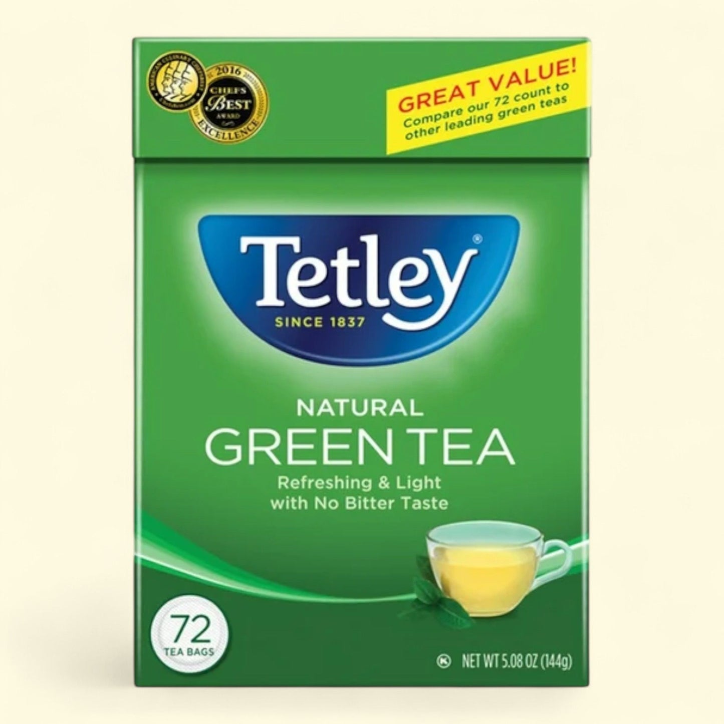 Tetley Green Tea, 72 Count