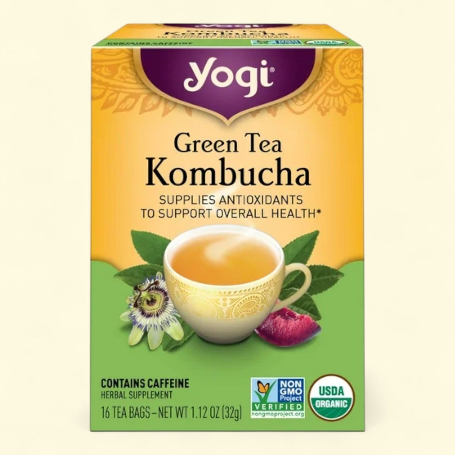 Yogi Tea, Green Tea Kombucha Tea, 16 Ct, 1.12 OZ