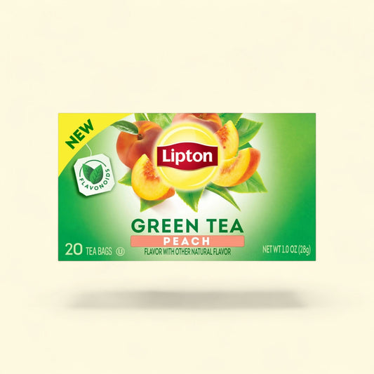 Lipton Peach Green Tea Bags, 20 Count — authentic US product shipped worldwide by Treatspree
