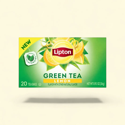 Lipton Lemon Green Tea Bags, 20 Count — authentic US product shipped worldwide by Treatspree