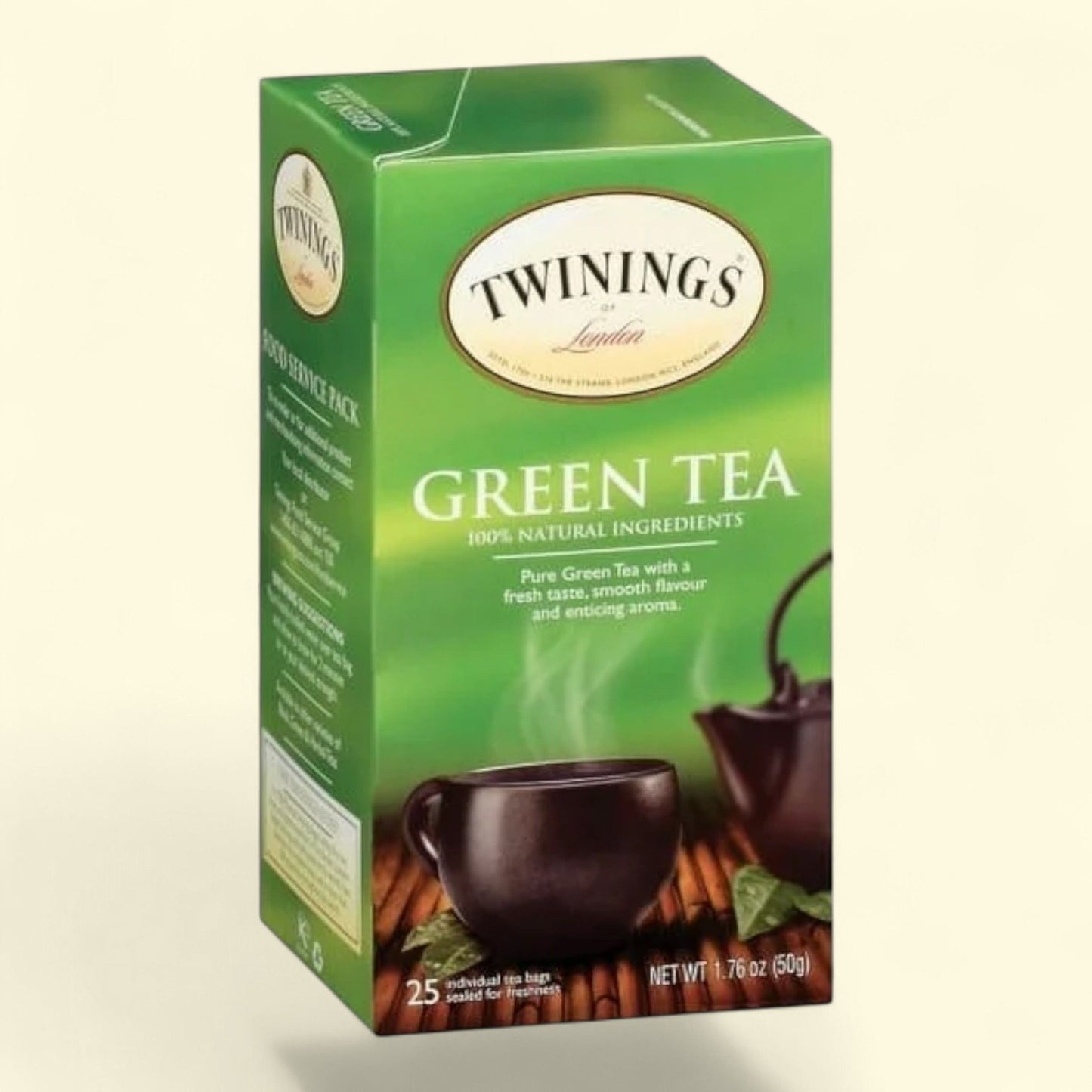 TWININGS Green Tea Bags, 1.76 oz, 25 Count
