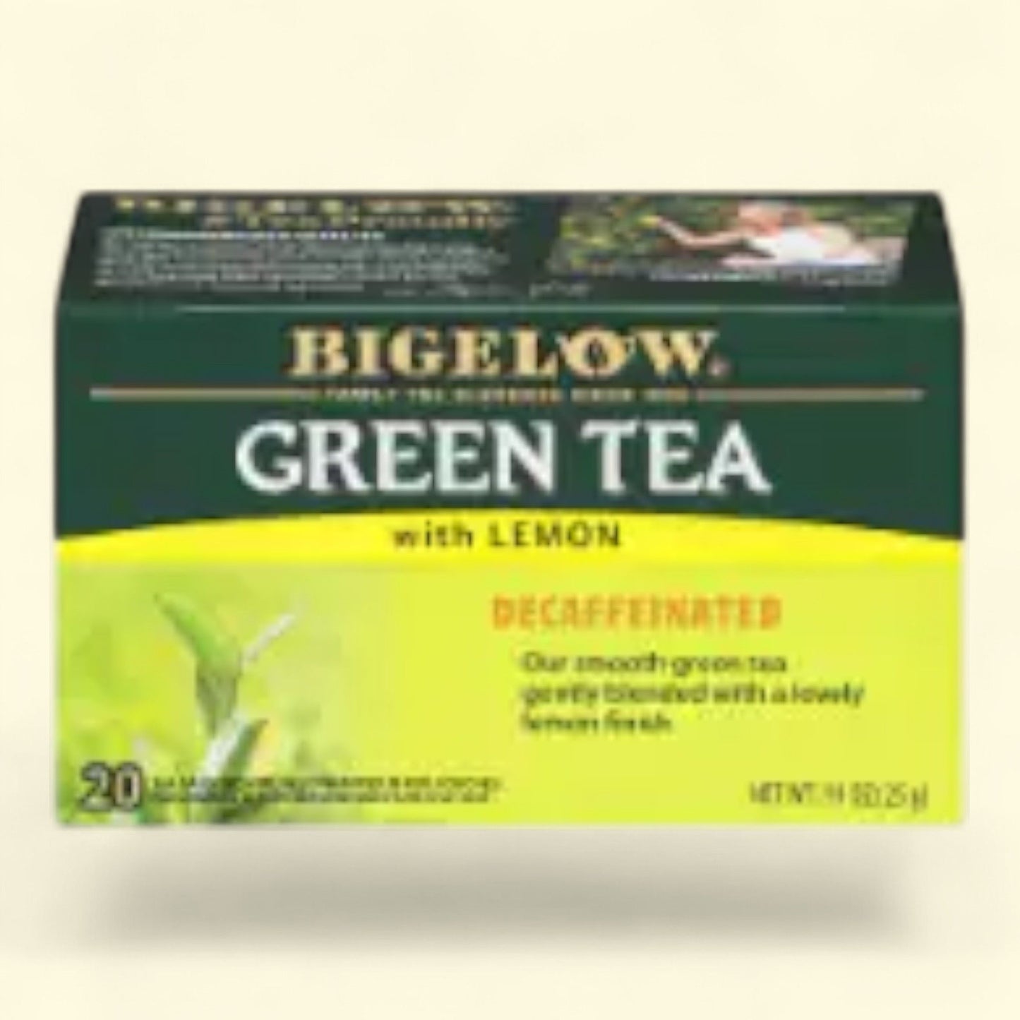 Bigelow Decaffeinated Green Tea with Lemon Tea Bags, Size