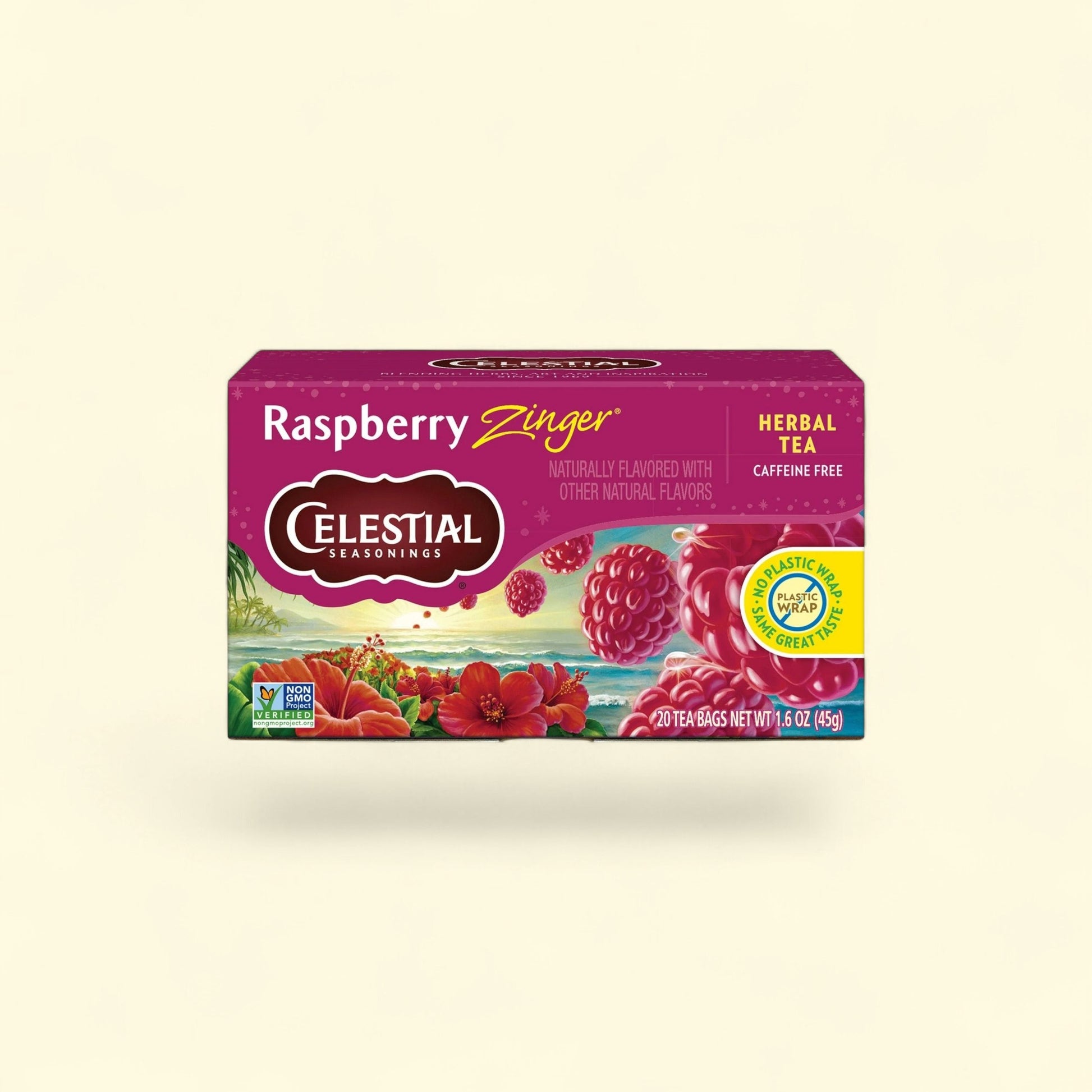 Celestial Seasonings Raspberry Zinger Herbal Tea Bags, 20 Count — authentic US product shipped worldwide by Treatspree