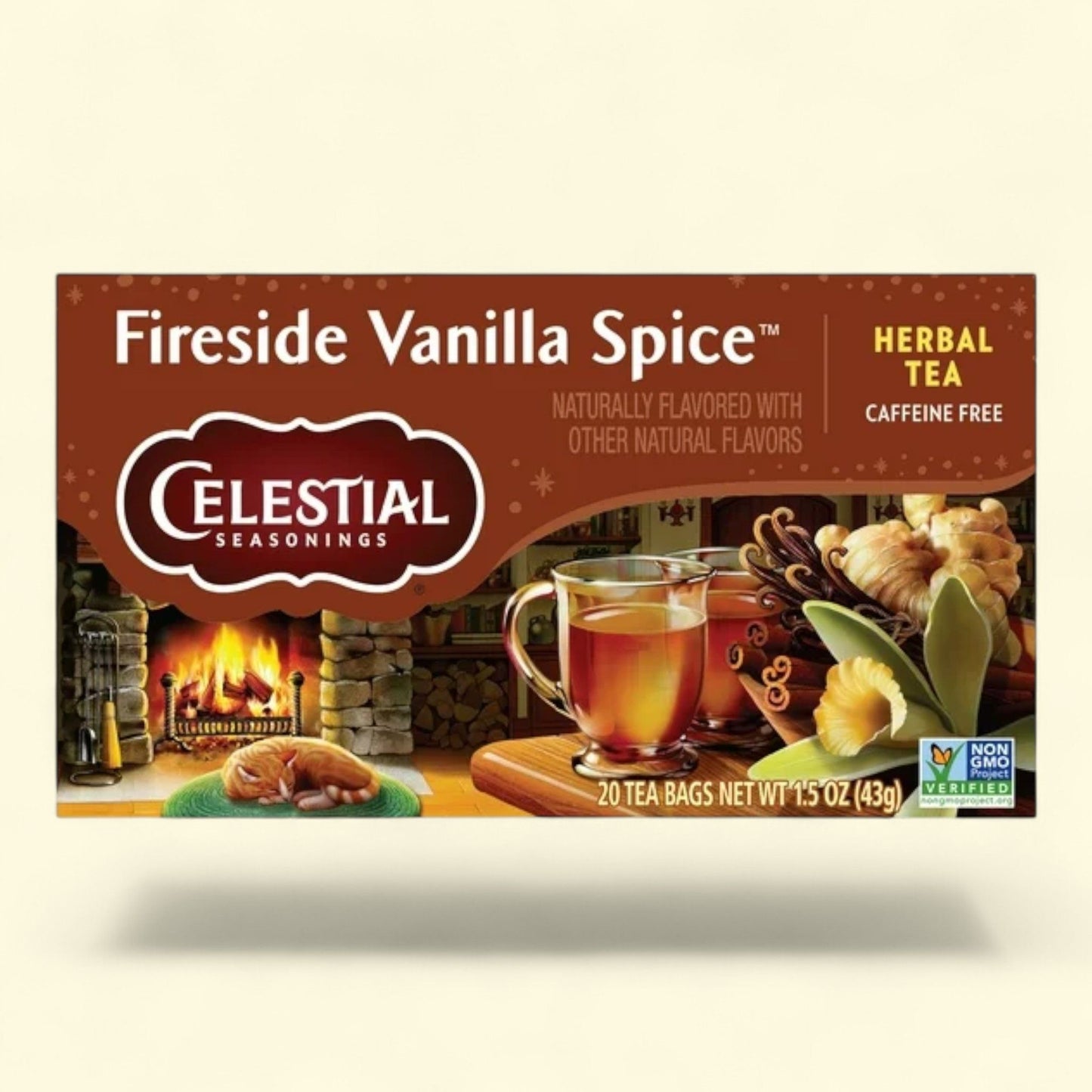 Celestial Seasonings Fireside Vanilla Spice Herbal Tea Bags, 20 Count