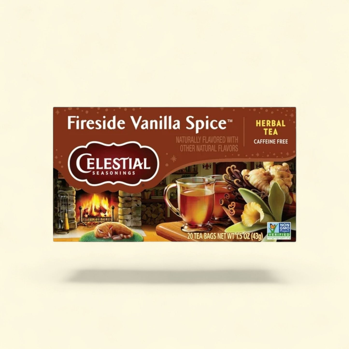 Celestial Seasonings Fireside Vanilla Spice Herbal Tea Bags, 20 Count — authentic US product shipped worldwide by Treatspree