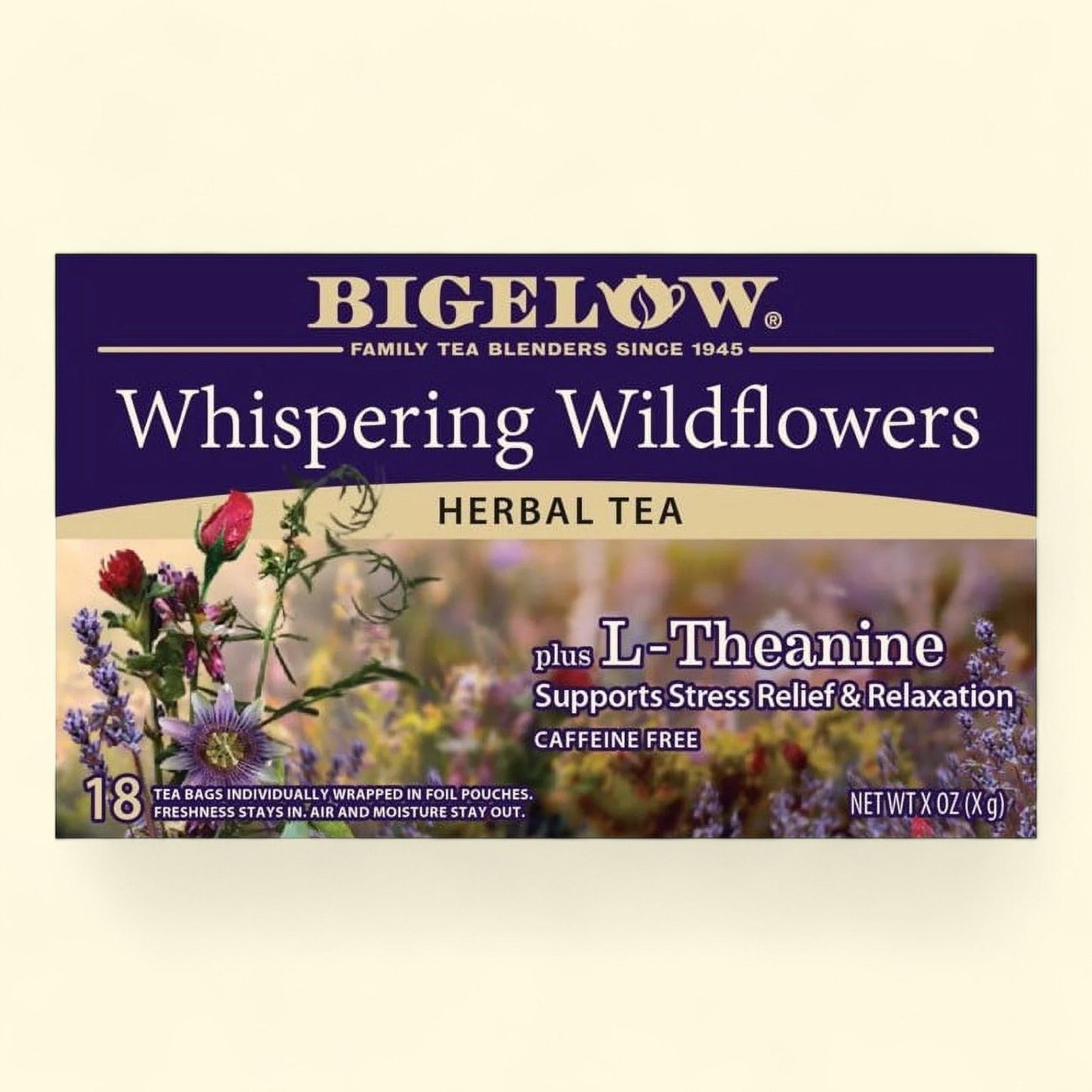 Bigelow Whispering Wildflowers Herbal Tea Bags, 18 Count
