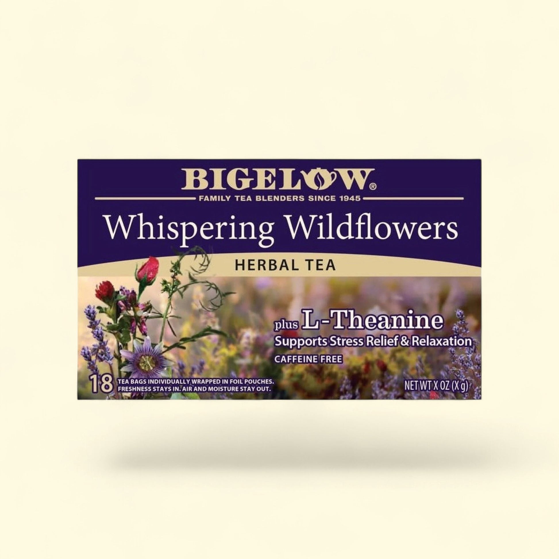 Bigelow Whispering Wildflowers Herbal Tea Bags, 18 Count — authentic US product shipped worldwide by Treatspree
