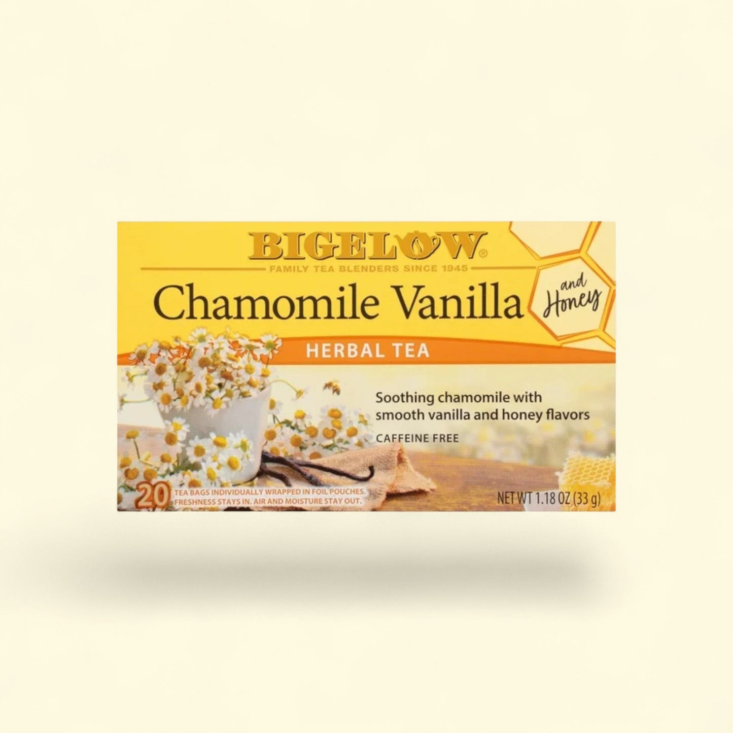 Bigelow Chamomile Vanilla and Honey Tea, 20 Count — authentic US product shipped worldwide by Treatspree