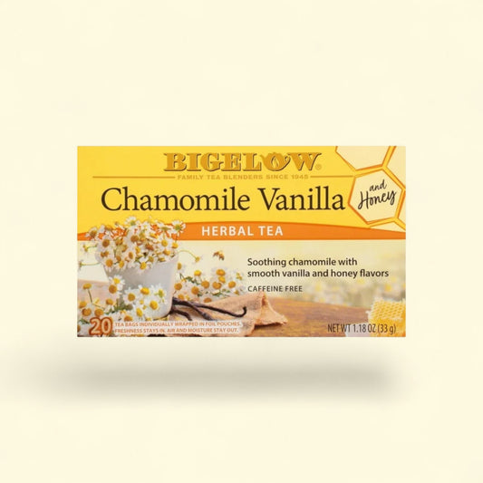 Bigelow Chamomile Vanilla and Honey Tea, 20 Count — authentic US product shipped worldwide by Treatspree