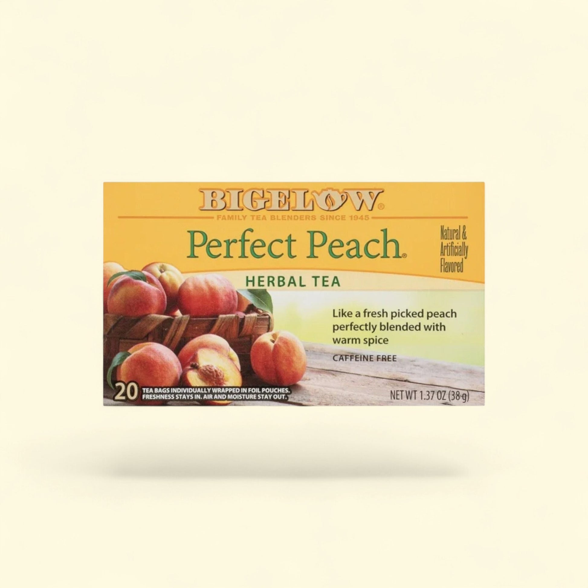 Bigelow Perfect Peach Tea Bags, 20 Count — authentic US product shipped worldwide by Treatspree