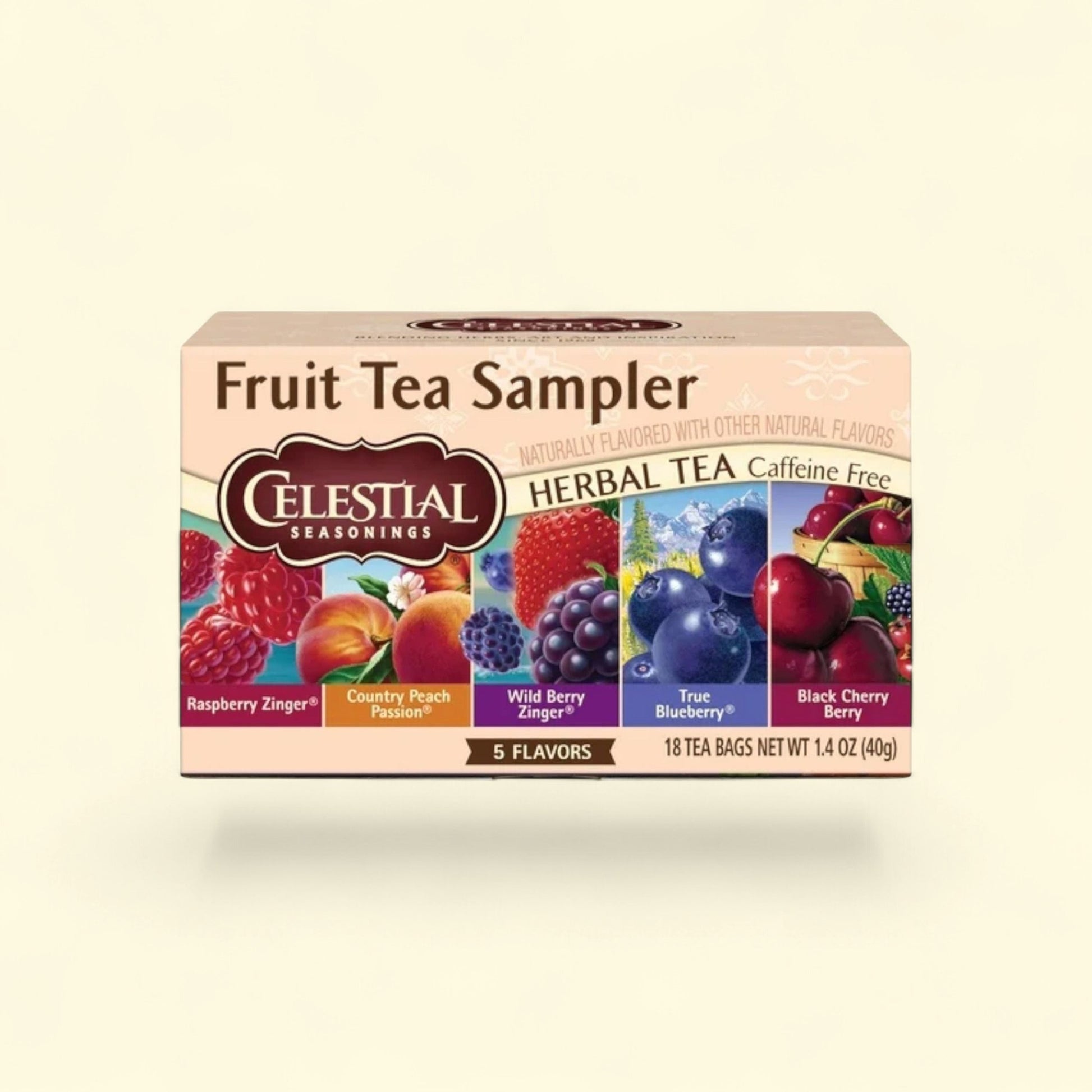 Celestial Seasonings Fruit Tea Sampler, 18 Count — authentic US product shipped worldwide by Treatspree