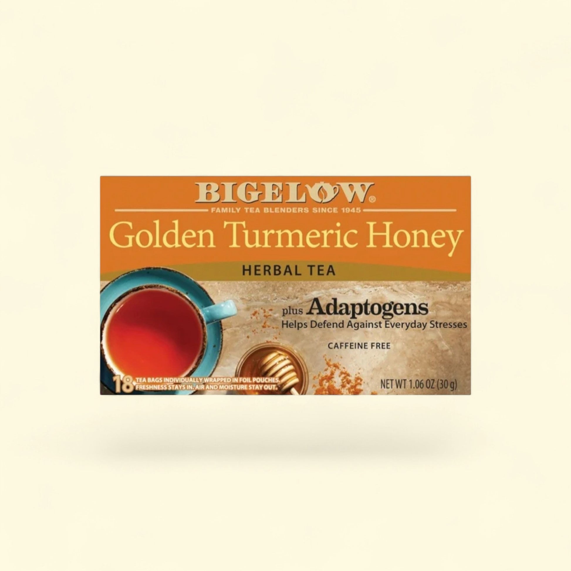 Bigelow Golden Turmeric Honey, 18 Count — authentic US product shipped worldwide by Treatspree