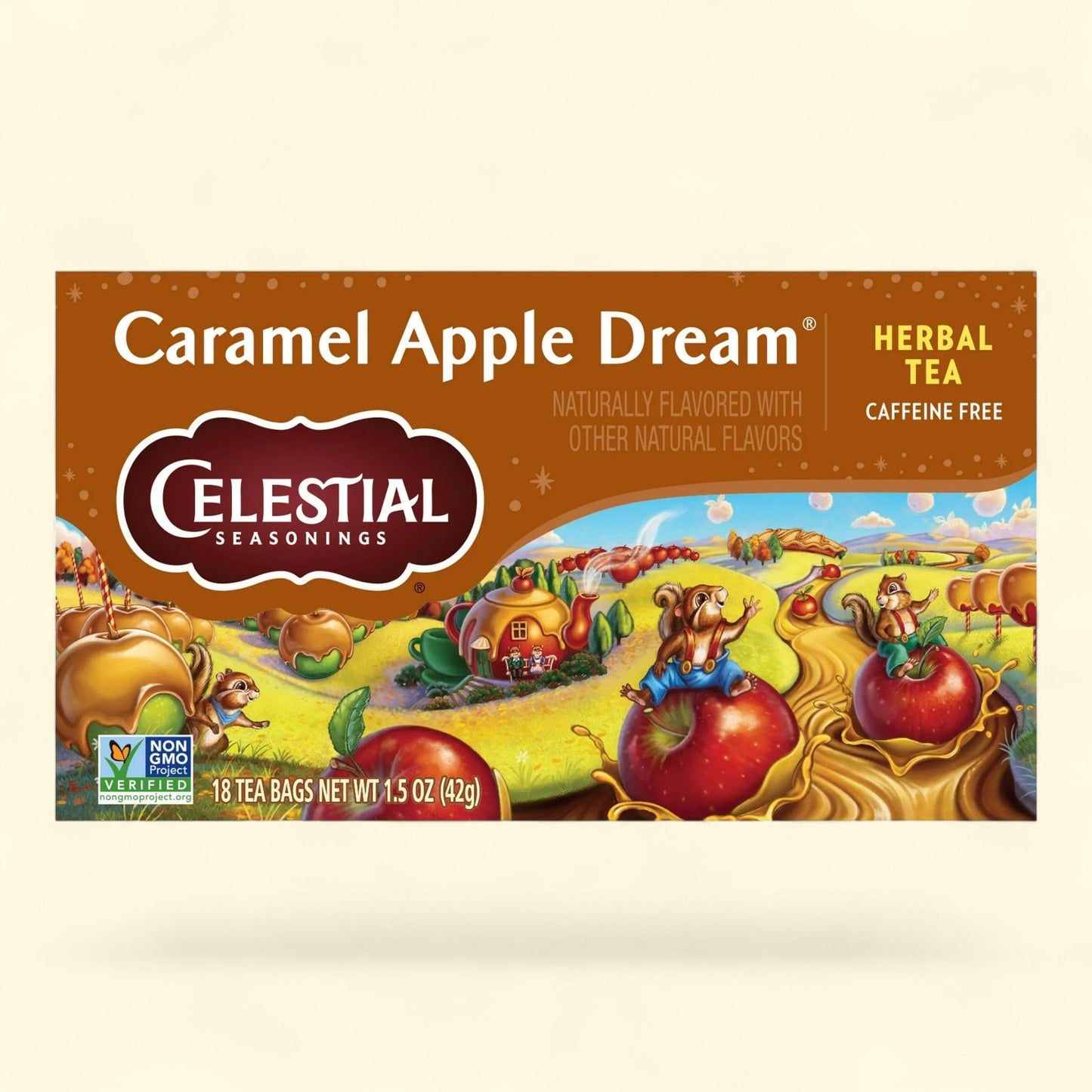Celestial Seasonings Caramel Apple Dream Herbal Tea Bags, 18 Count