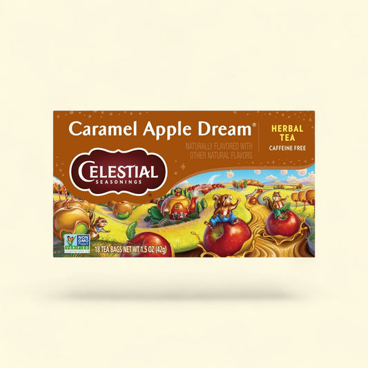 Celestial Seasonings Caramel Apple Dream Herbal Tea Bags, 18 Count — authentic US product shipped worldwide by Treatspree