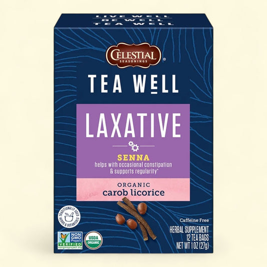 Celestial Seasonings TeaWell Organic Laxative Wellness Herbal Tea Bags, 12 Count.