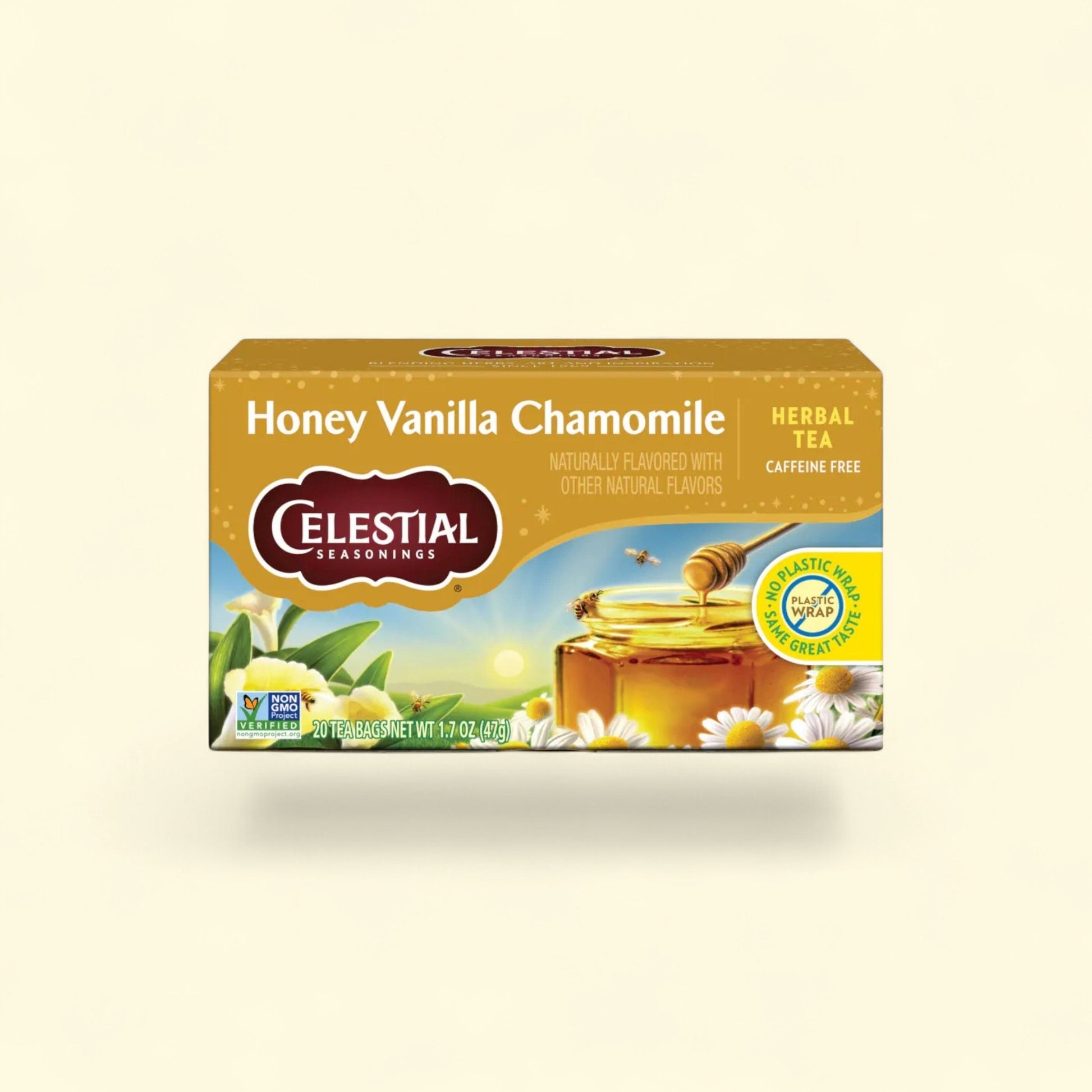 Celestial Seasonings Honey Vanilla Chamomile Herbal Tea, Caffeine F... — authentic US product shipped worldwide by Treatspree