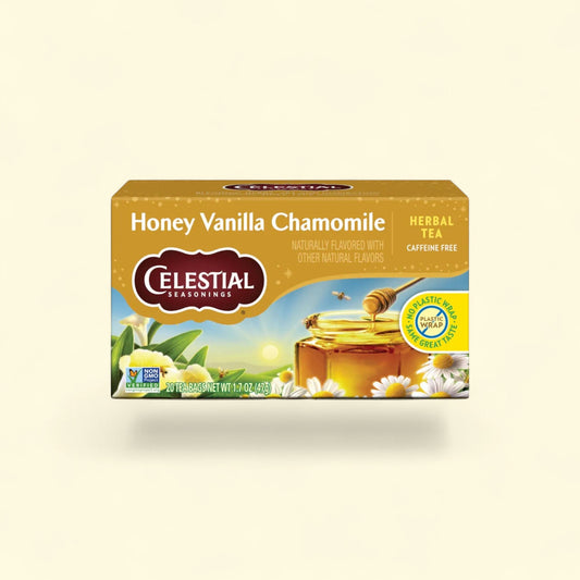 Celestial Seasonings Honey Vanilla Chamomile Herbal Tea, Caffeine F... — authentic US product shipped worldwide by Treatspree