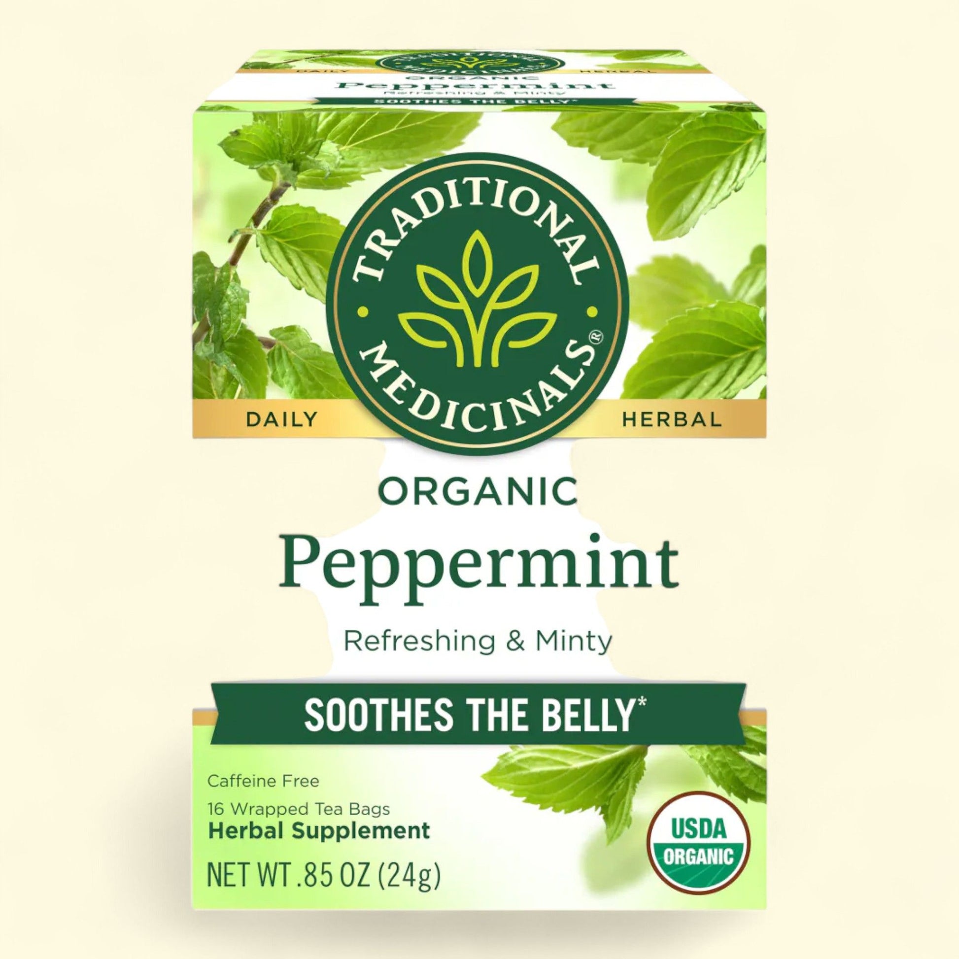 Traditional Medicinals Peppermint Tea, Organic, 1.13 oz — authentic US product shipped worldwide by Treatspree