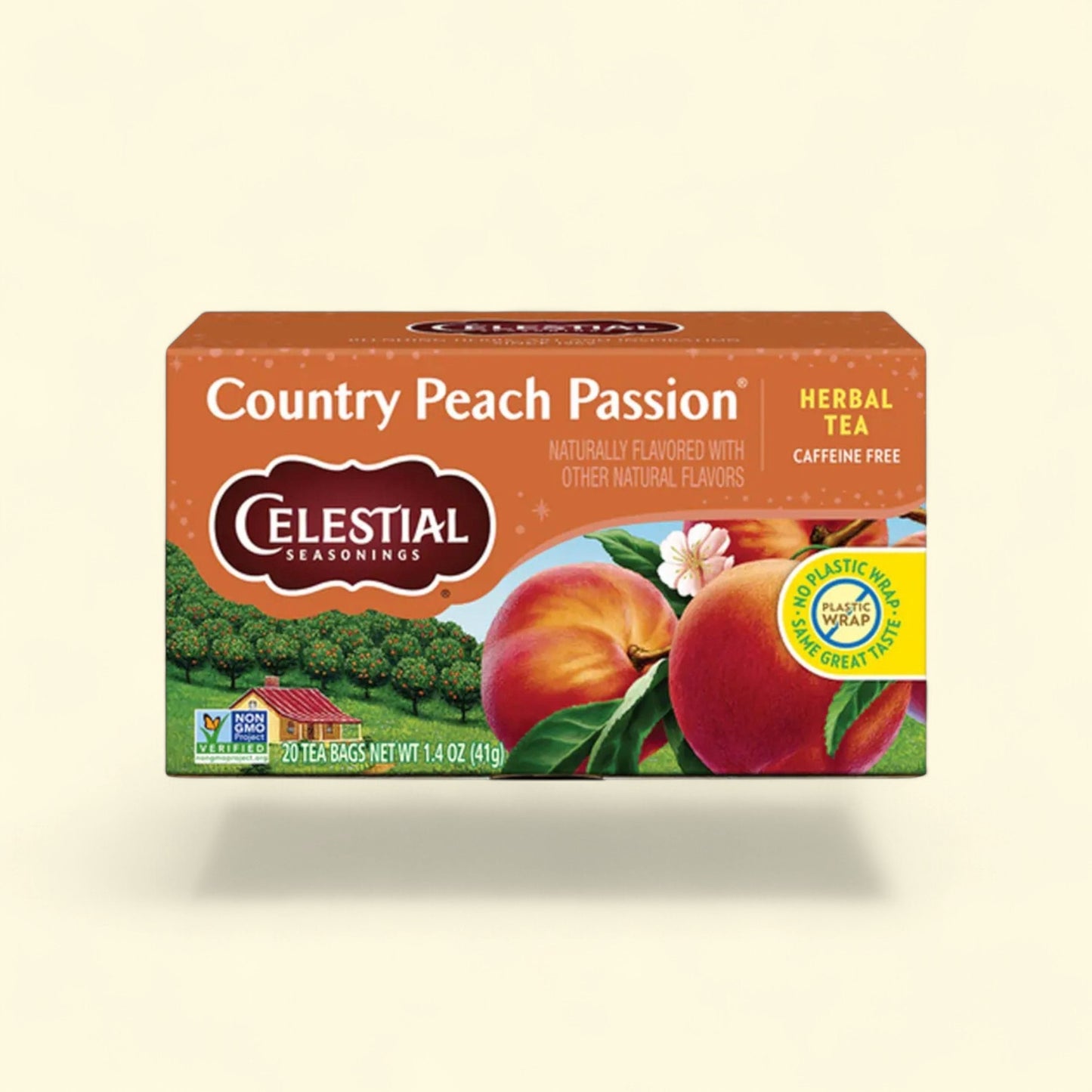 Celestial Seasonings Country Peach Passion Herbal Tea, 20 Tea Bags — authentic US product shipped worldwide by Treatspree