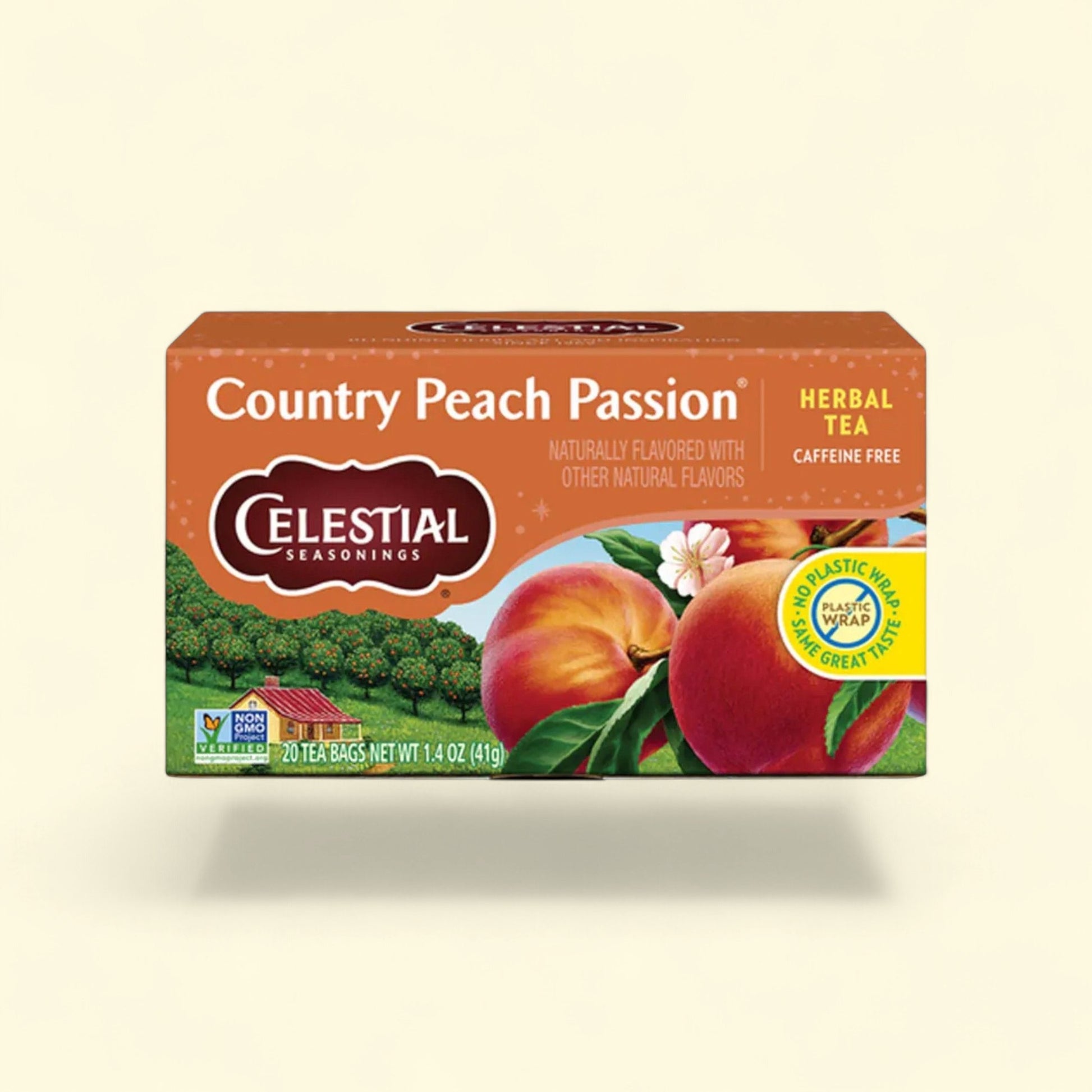 Celestial Seasonings Country Peach Passion Herbal Tea, 20 Tea Bags — authentic US product shipped worldwide by Treatspree