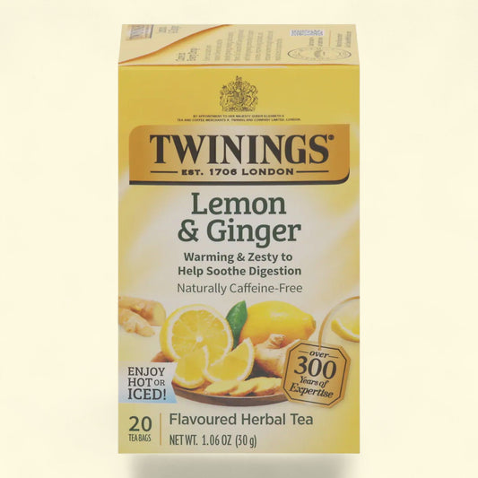 Twinings Of London Lemon & Ginger Herbal Tea Bags, 1.06 oz