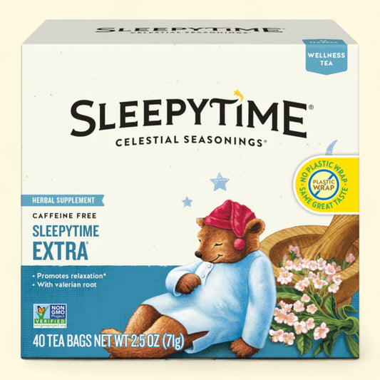 Celestial Seasonings Sleepytime Wellness Tea, Extra, Caffeine Free, 20 Count