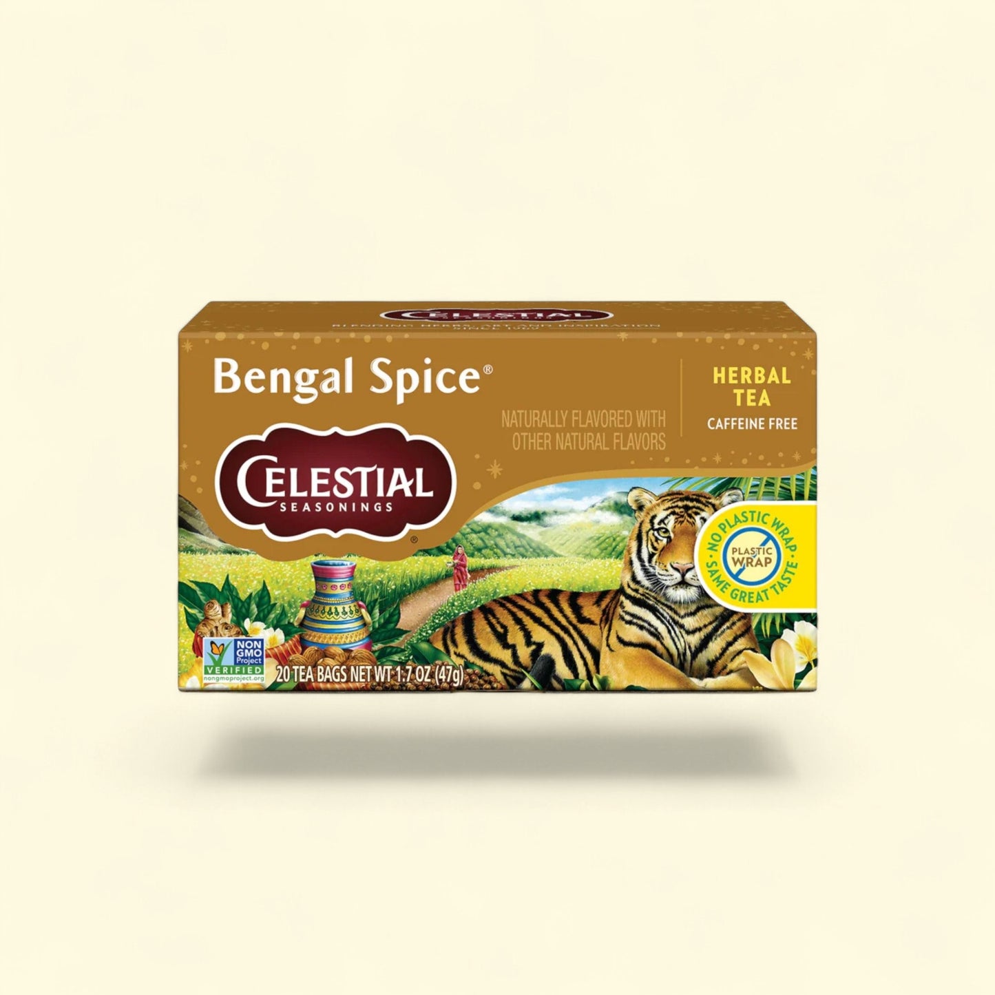 Celestial Seasonings Bengal Spice Herbal Tea, Caffeine Free, 1 box — authentic US product shipped worldwide by Treatspree